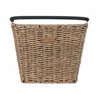 Basil bremen rattan look kf - fietsmand - voorop - bruin - thumbnail