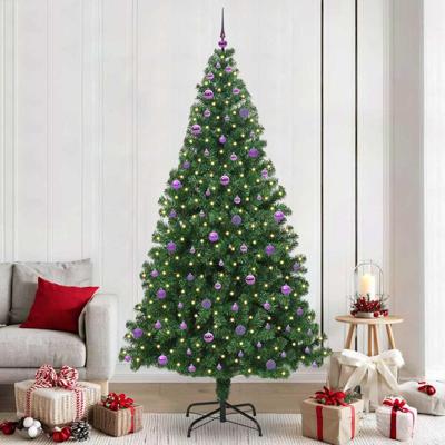 VidaXL Kunstkerstboom groen 240 cm pvc en staal en kunststof