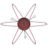 Kerstboomstandaard 1.73 Rood 49 x 49 x 15,5 cm Staal - thumbnail