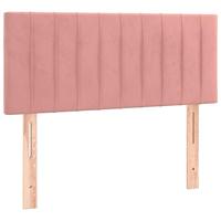 Boxspring met matras en LED fluweel roze 90x200 cm - thumbnail