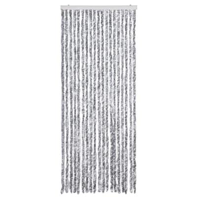 VidaXL Vliegengordijn 56x200 cm chenille zilverkleurig