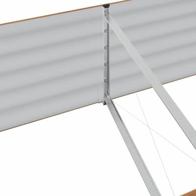 Verhoogde plantenbak Bruin 240 x 80 x 44 cm Staal