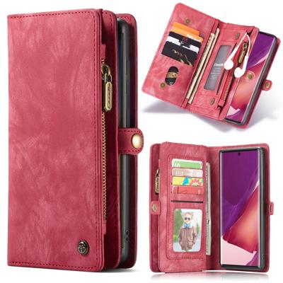 Caseme - vintage 2 in 1 portemonnee hoes - Samsung Galaxy Note 20 Ultra - Rood Caseme - vintage 2 in 1 portemonnee hoes - Samsung Galaxy Note 20 Ultra - Rood