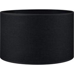 Lampenkap cilinder | rond | canvas | stoffen lampenkap | cilinderkap | Ø35cm H21cm | zwart | antraciet