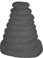 Ligkussen met rits antraciet 38 cm Slaapplezier Gebr. de Boon - Gebr de boon - thumbnail