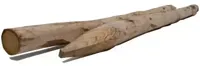 Ronde paal kastanjehout 8/10x250 cm - thumbnail