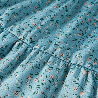 VidaXL Kinderjurk met lange mouwen 128 blauw