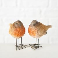 Boltze Home Vogel robin h8cm kunsthars bruin - thumbnail
