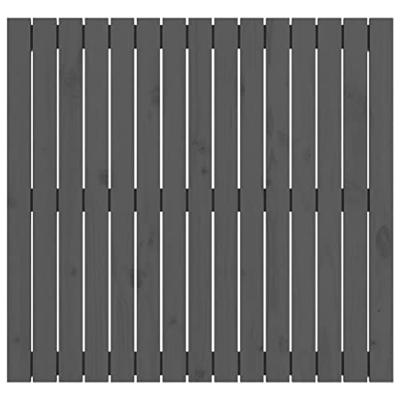 Wandhoofdbord 95,5x3x90 cm massief grenenhout grijs Wandhoofdbord 95,5x3x90 cm massief grenenhout grijs