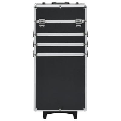Make-up trolley aluminium zwart - thumbnail