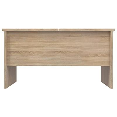 Salontafel 80x50x42,5 cm bewerkt hout sonoma eikenkleurig Salontafel 80x50x42,5 cm bewerkt hout sonoma eikenkleurig