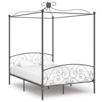 Hemelbedframe metaal grijs 140x200 cm - thumbnail