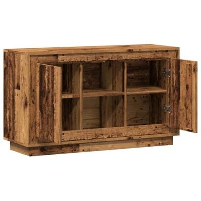 Dressoir 102x35x60 cm bewerkt hout oud houtkleurig
