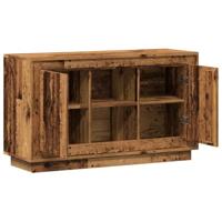 Dressoir 102x35x60 cm bewerkt hout oud houtkleurig - thumbnail