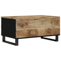 Salontafel 80x50x40 cm massief mangohout en bewerkt hout - thumbnail