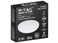 V-TAC VT-8412-M-N Designer Plafondlamp - Kleurwisselende Schakelaar - IP20 - Wit - 12W - 1200 - thumbnail