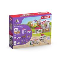 Doos met Hannoveraanse merrie en Australische herder, paardenbeeldje en accessoires, SCHLEICH 72218 Horse Club, 5 jaar - thumbnail