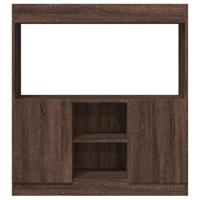 Hoge kast 92x33x100 cm bewerkt hout bruin eikenkleurig - thumbnail