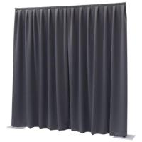 Wentex Pipe and drape Dimout gordijn 330x400cm geplooid donkergrijs - thumbnail