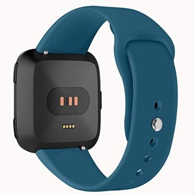 Fitbit Versa 1 / 2 & Lite siliconen bandje - Maat: Small - Blauwgroen