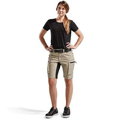 Blåkläder Dames Service Short met stretch 71491845 | Stone/Zwart | Maat 42 - 7330509535387