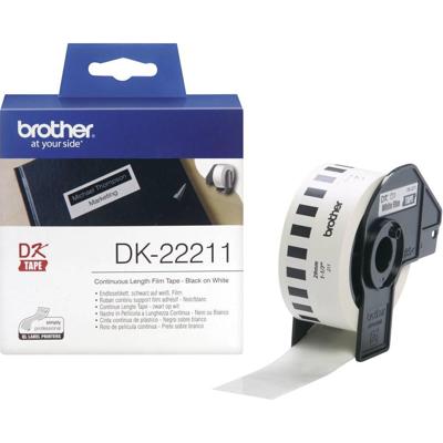 Brother DK-22211 Rol met etiketten 29 mm x 15.24 m Folie Wit 1 stuk(s) Permanent hechtend DK22211 Universele etiketten Brother DK-22211 Rol met etiketten 29 mm x 15.24 m Folie Wit 1 stuk(s) Permanent hechtend DK22211 Universele etiketten