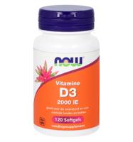 NOW Vitamine D3 2000 IE Softgels 120st - thumbnail