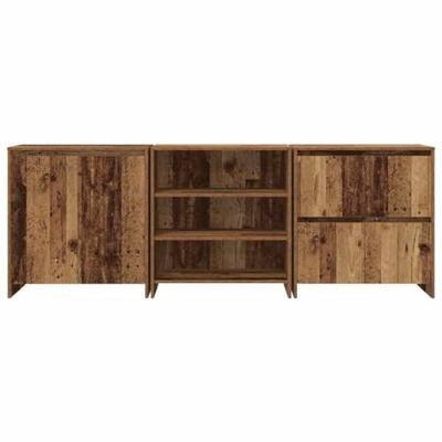 Dressoirs met plank Anders 3 pcs Oud hout 70 x 41 x 75 cm Bewerkt hout