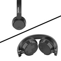 Philips Audio Kopfhörer On Ear BH305BK/00 On Ear Kopfhörer (Bluetooth, Voluminöse Bässe, Aktive Geräuschunterdrückung, 18 Stunden Akkulaufzeit, Faltbar) Schwarz, Einheitsgröße - thumbnail