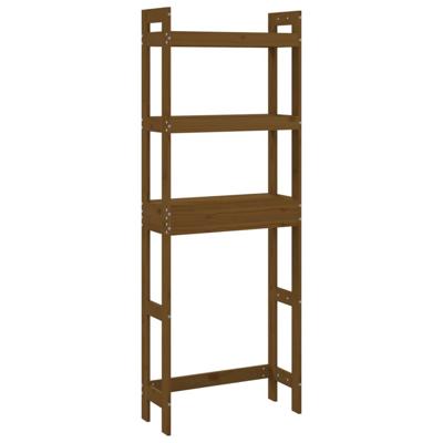 VidaXL Toiletrek 63x26x171 cm massief grenenhout honingbruin