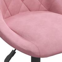 Eetkamerstoelen draaibaar 6 st fluweel roze - thumbnail