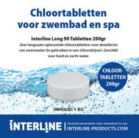 Interline chloortabletten long90 200gram/1kg - thumbnail