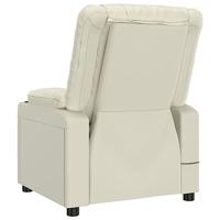 Massagestoel elektrisch kunstleer crèmekleurig - thumbnail