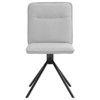 Eetkamerstoelen 2 st stof wolk grijs - thumbnail