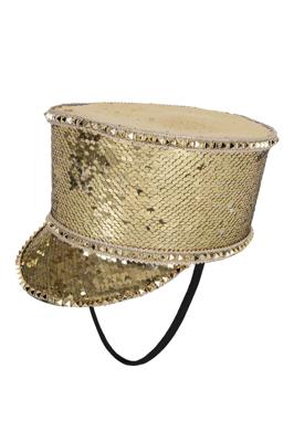 Fanfare hoed gouden pailletten
