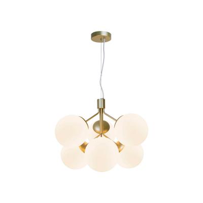 Nordlux 6-lichts hanglampIvona goud met wit glas - 2112163035