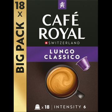 Cafe Royal Lungo Classico Big Pack 18 Capsules 93 g bij Jumbo