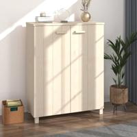 Schoenenkast HAMAR 85x40x108 cm massief grenenhout honingbruin - thumbnail