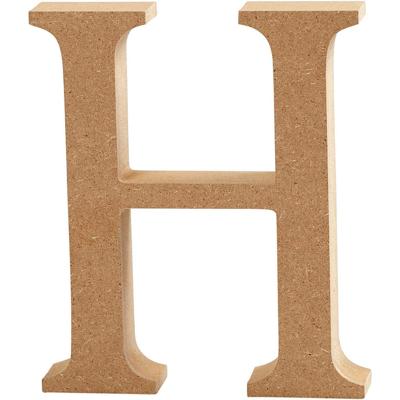 Creotime houten letter H 8 cm Creotime houten letter H 8 cm