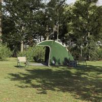 VidaXL Tent huisje groen 370 x 230 x 185 cm polyester en glasvezel - thumbnail