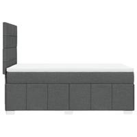 Boxspring met matras stof donkergrijs 80x200 cm - thumbnail