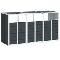Containerberging voor 3 containers 216x81x115cm staal antraciet - thumbnail