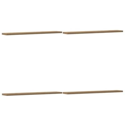 Wandschappen 4 st 60x10x1,5 cm bewerkt hout artisanaal eiken