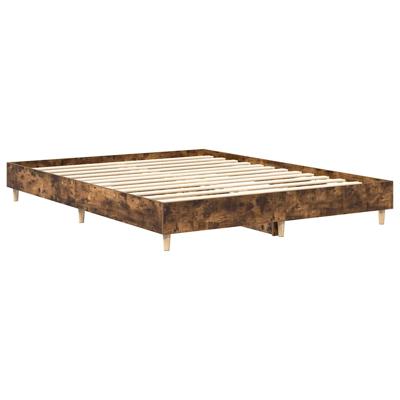 Bedframe zonder matras 150x200 cm spaanplaat gerookt eiken