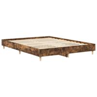 Bedframe zonder matras 150x200 cm spaanplaat gerookt eiken - thumbnail