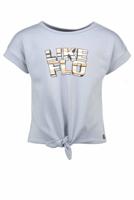 Like Flo Meisjes sweat top met knoop - Sky - thumbnail