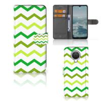 Nokia G10 | G20 | Telefoon Hoesje | Zigzag Groen - thumbnail