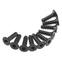 M3x10mm Hex Socket Tapping Flat Head (Black) (10pcs) (AXA465) - thumbnail
