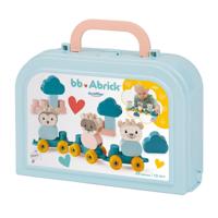 Abrick dierentrein beer met bouwblokken in koffer, 28dlg. - thumbnail