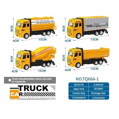 Pull Back Truck Geel
